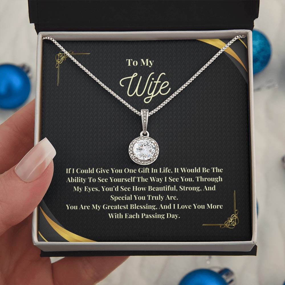 To My Wife: The Perfect Gift For Your Wife. Birthday, Anniversary, Holiday, Or Just Because.  Eternal Hope Necklace with a Message of Eternal Love