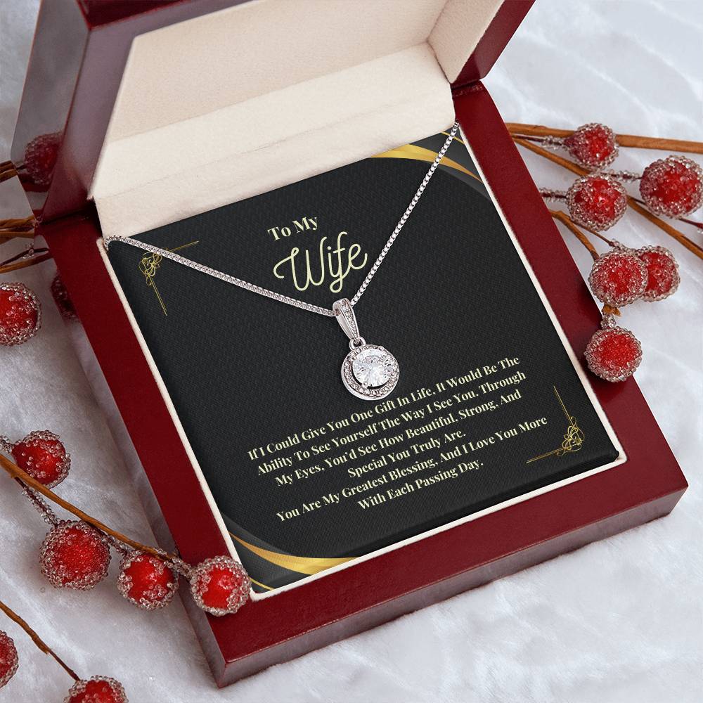 To My Wife: The Perfect Gift For Your Wife. Birthday, Anniversary, Holiday, Or Just Because.  Eternal Hope Necklace with a Message of Eternal Love